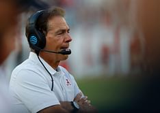 Why did Nick Saban refuse to wear LSU football colors in the making of the movie "The Blind Side"?