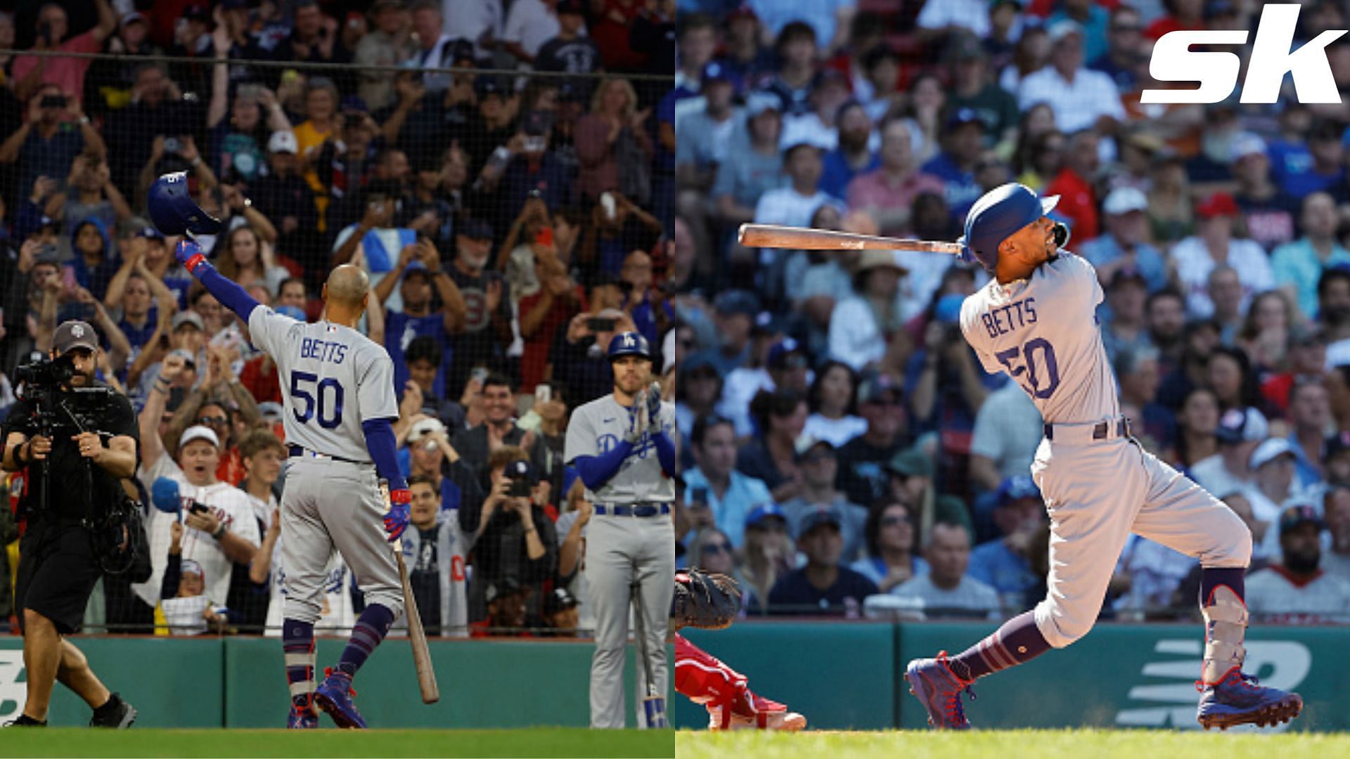 Dodgers' Mookie Betts thanks Red Sox fans for standing ovation in