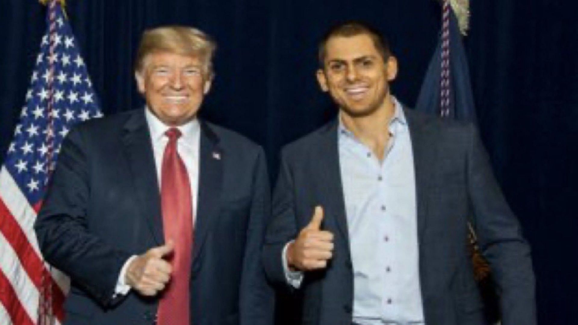 Anton Lazzaro pictured with Donald Trump (Image via Beks/Twitter)