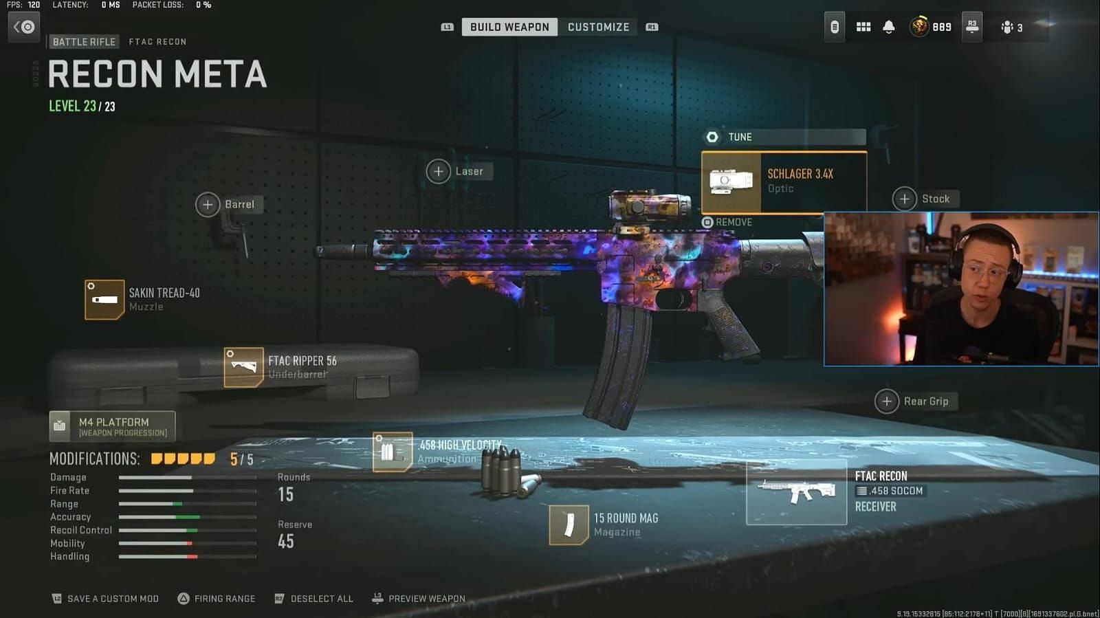 FTAC Recon TTK loadout in Warzone 2 (Image via Activision and YouTube/WhosImmortal)