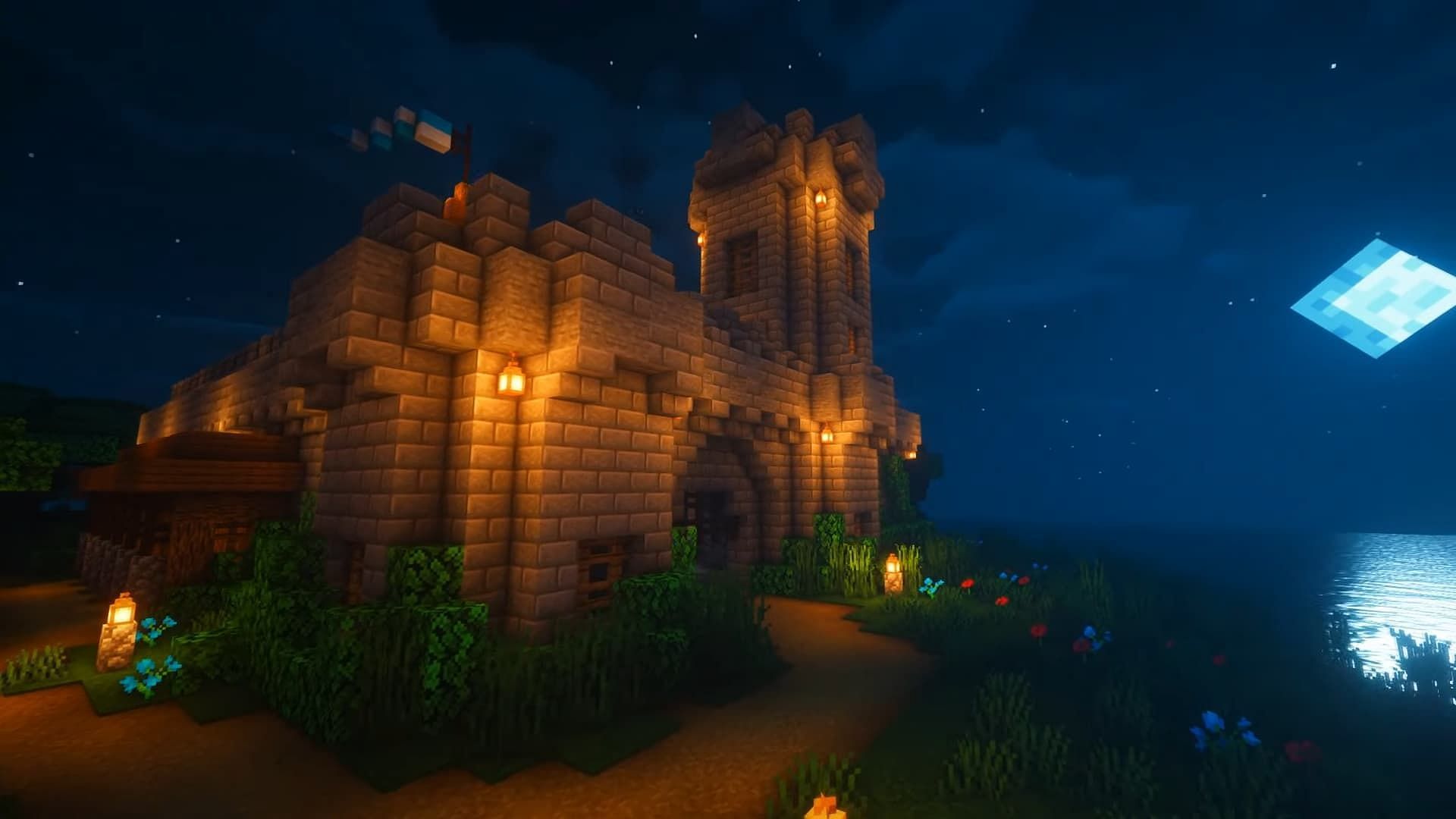 Survival castle base design (Image via YT/QueenHaleybee and FloBro)