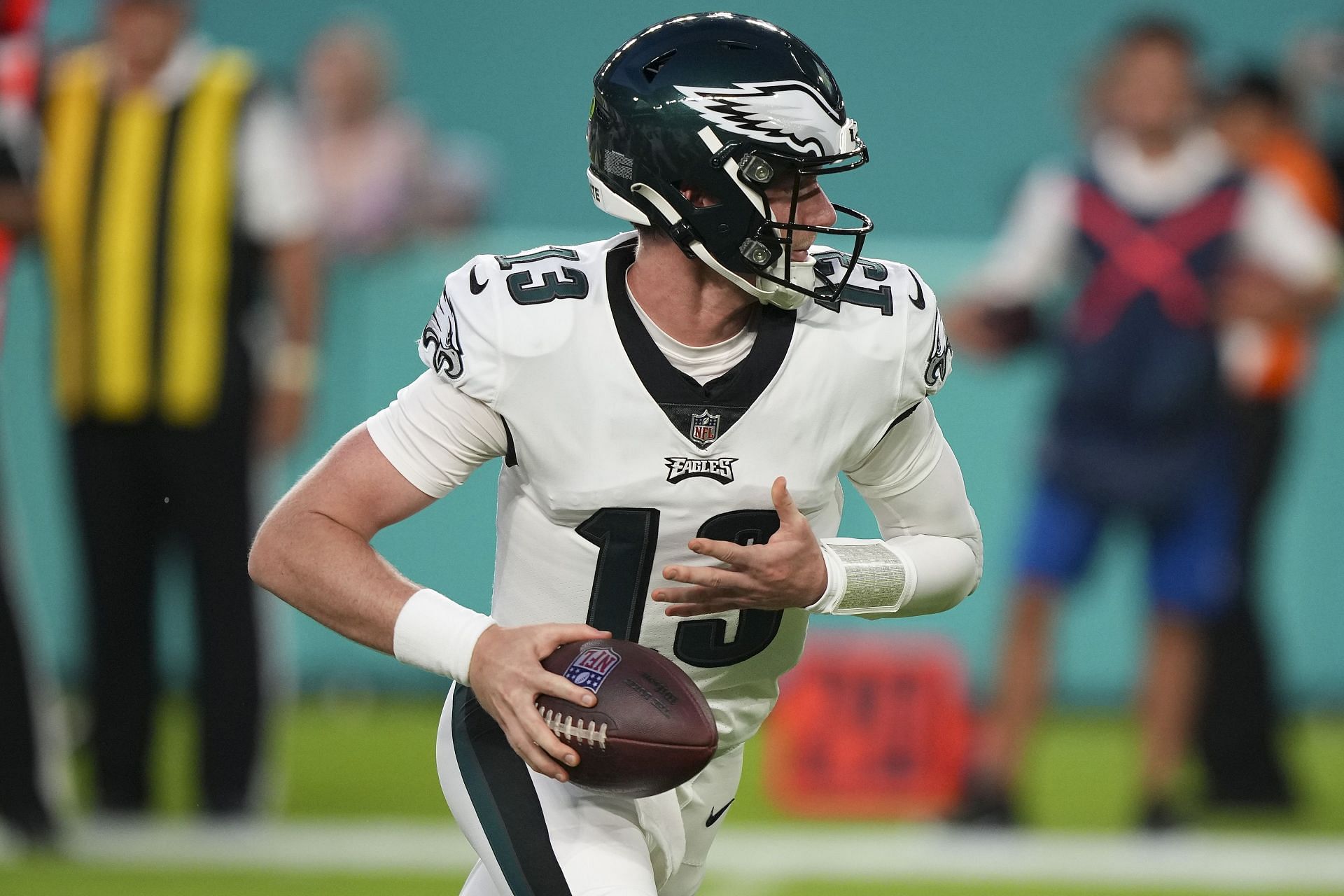 Reid Sinnett during Philadelphia Eagles v Miami Dolphins