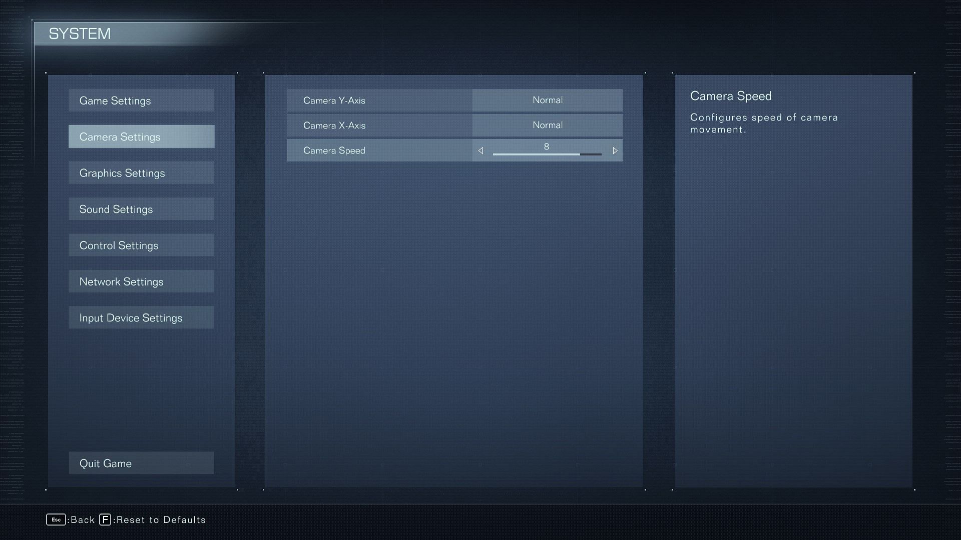 Camera settings for Armored Core 6 (Image via Sportskeeda)