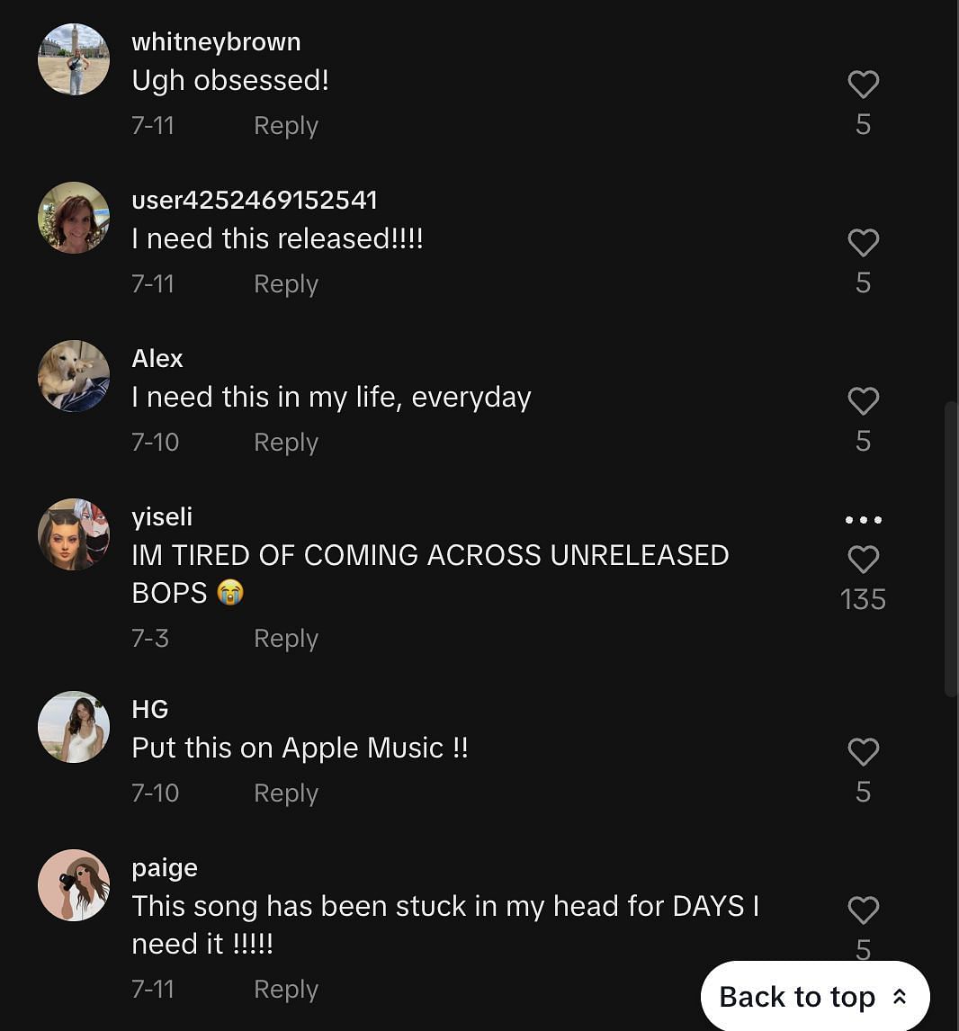 Fans demand the full version of the viral song (Image via TikTok)