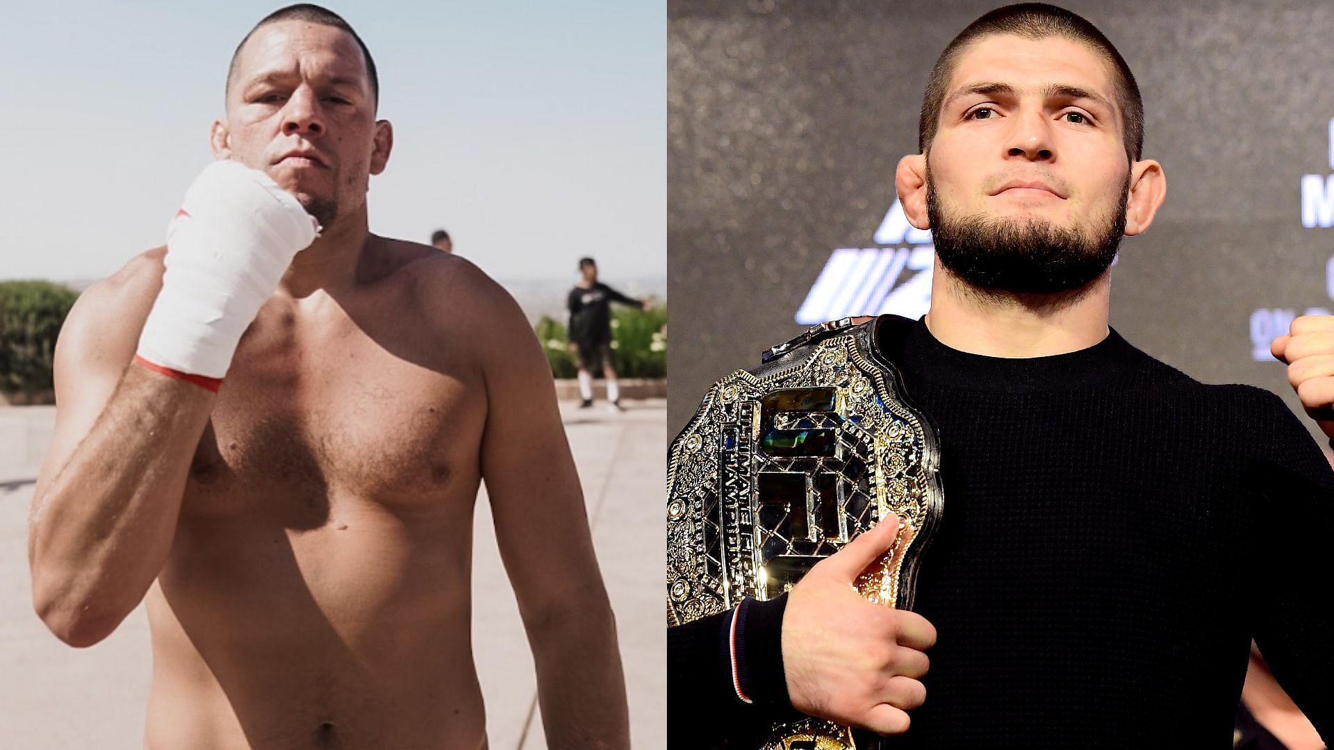 Nate Diaz (left), Khabib Nurmagomedov (right) [Image courtesy of @natediaz209 on Instagram]