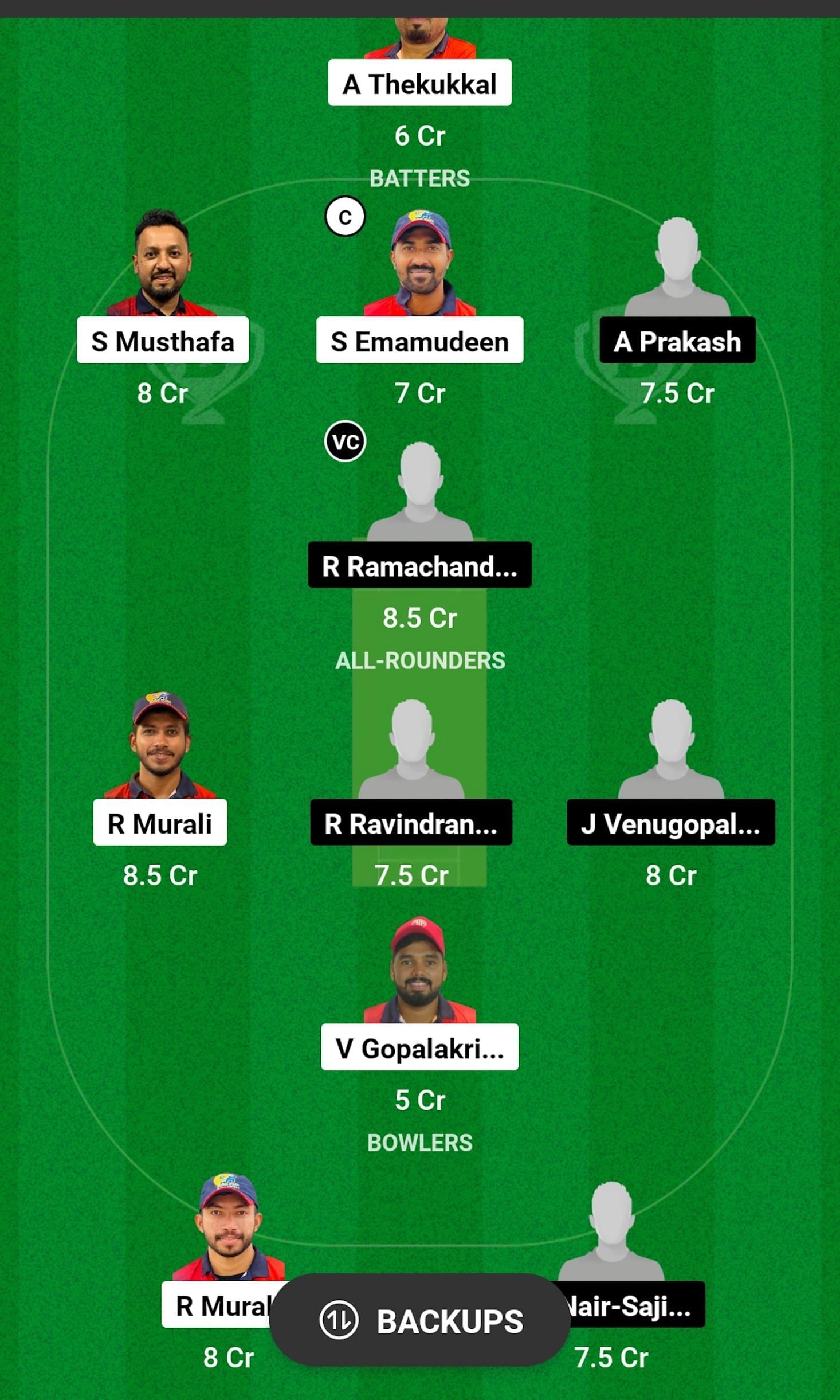 RSG vs APU Dream11 Prediction, Match 12, Grand League Team