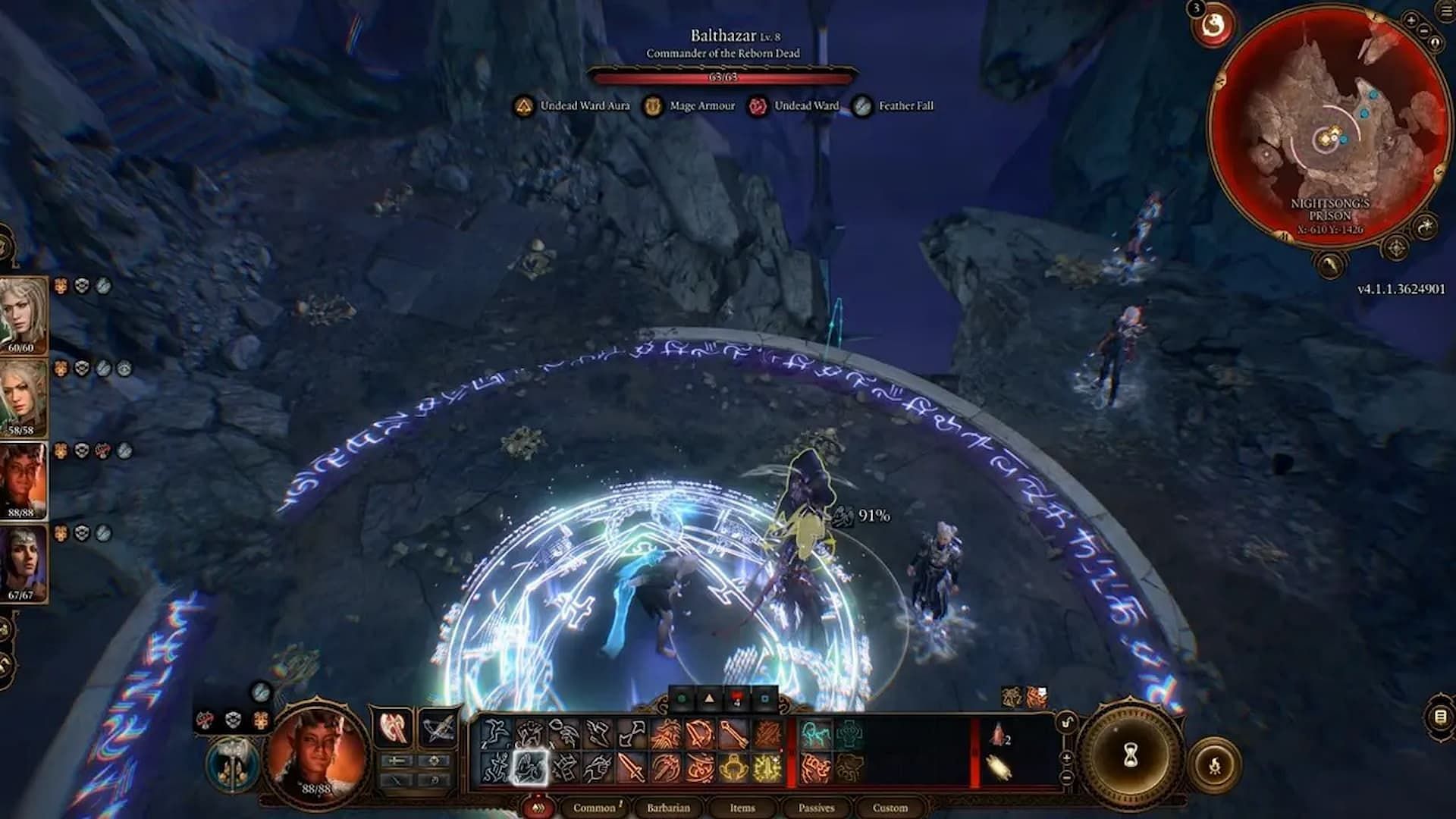 Close combat works in eliminating the Necromancer boss (Image via Larian Studios)