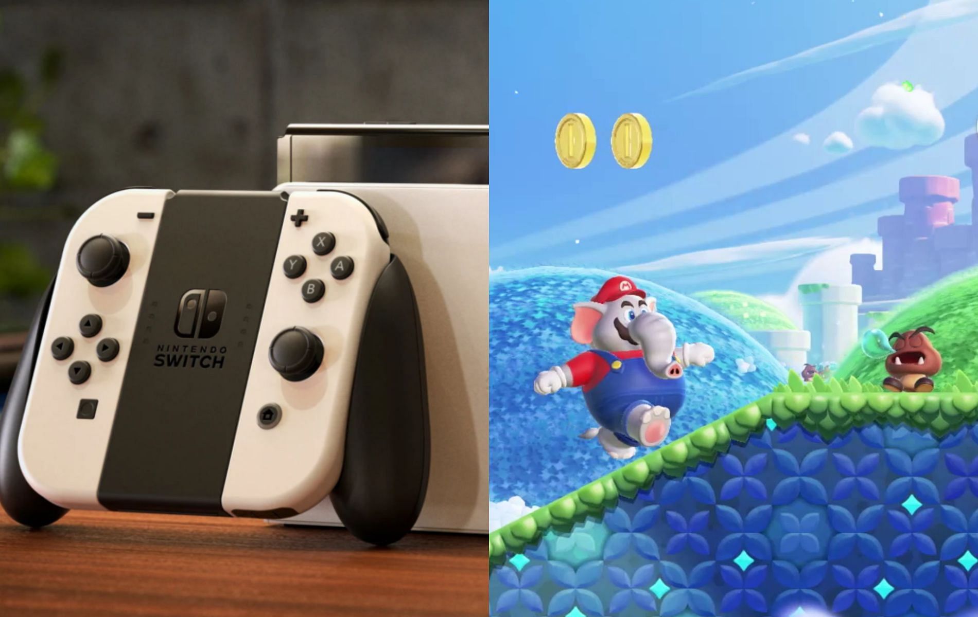 Nintendo Switch – OLED Model W/White Joy-Con Console with Super Mario Bros.  Wonder Game- Limited Bundle