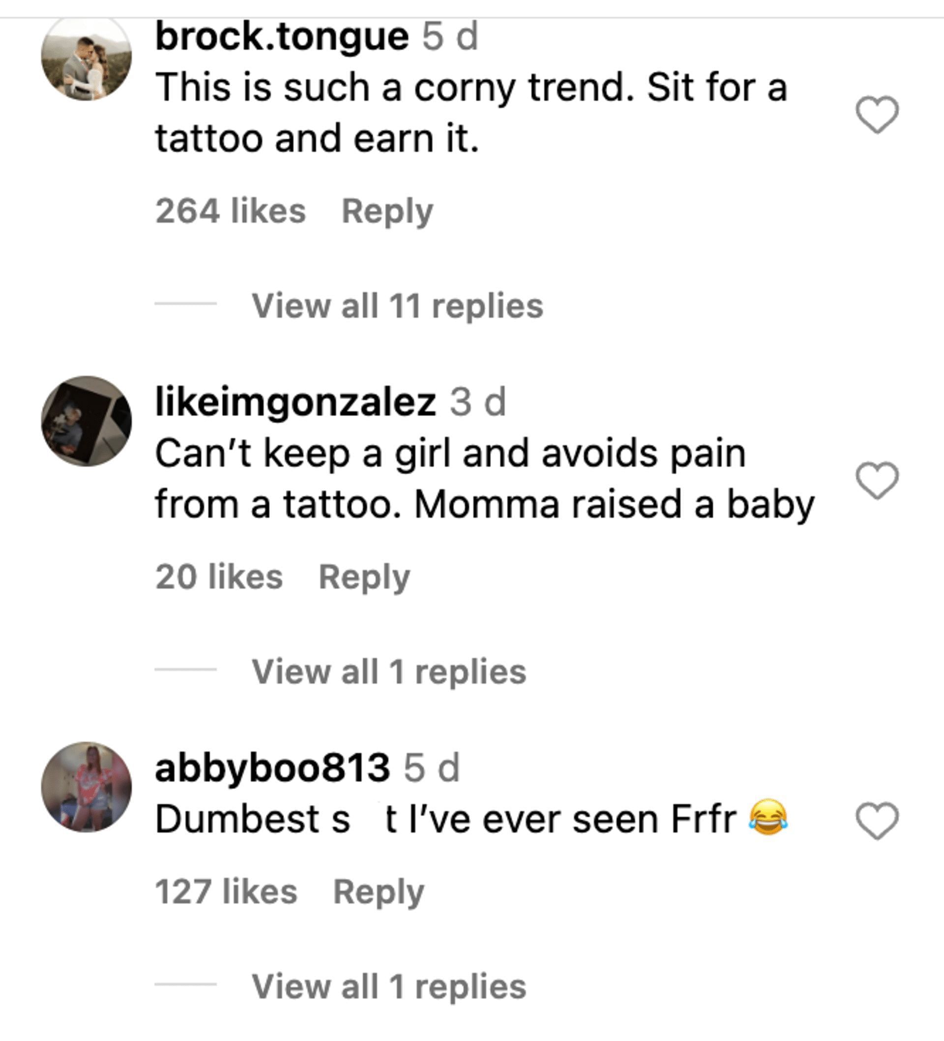 Social media users bashed the Ace Family member for getting tattoos done under general anesthesia. (Image via Instagram)