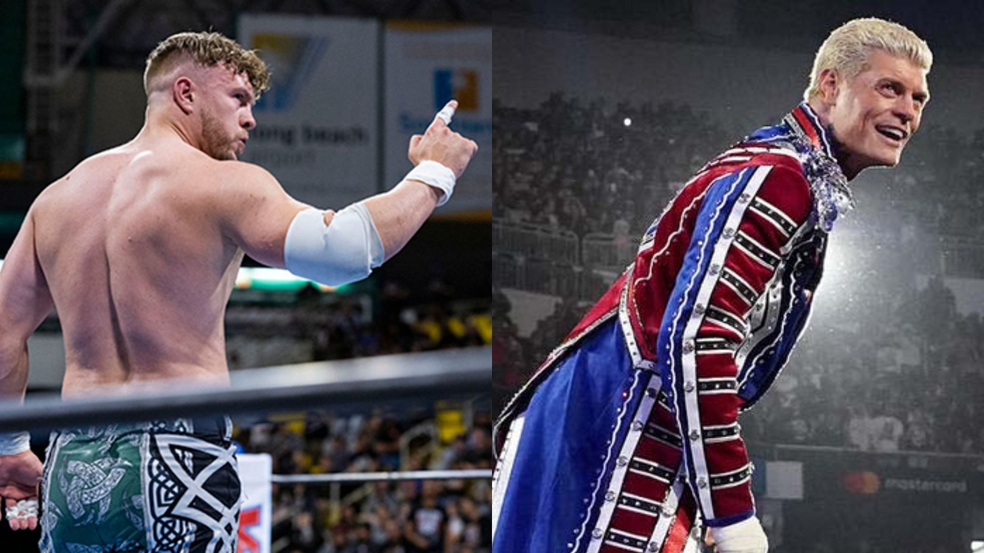 Will Ospreay (left) will be competing at AEW All In