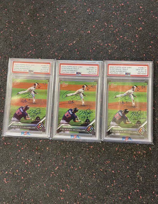 Mike Trout, Shohei Ohtani reveal signed cards depicting final WBC