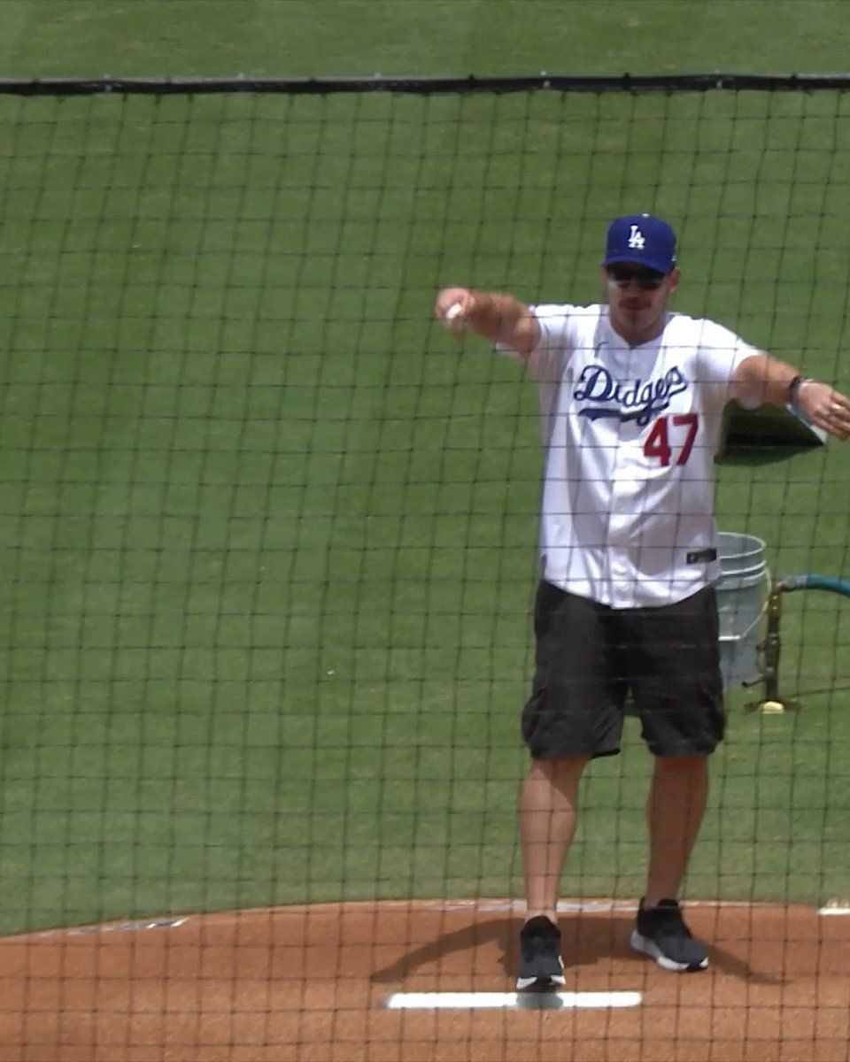 Chris Pratt and son Jack, 10, heartwarmingly wear matching Dodgers jerseys  as movie star throws opening pitch at MLB game