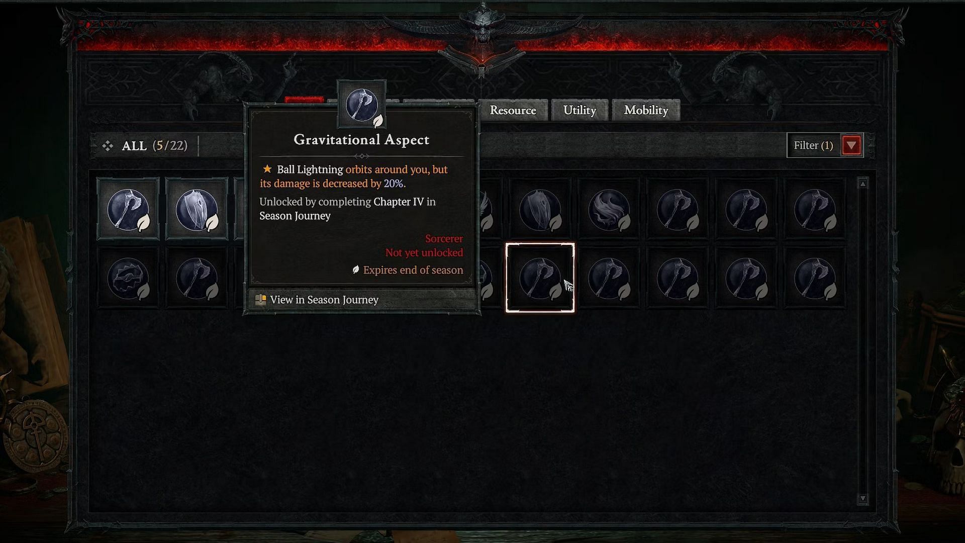 This makes the Ball Lightning orbit around the player (Image via Diablo 4)