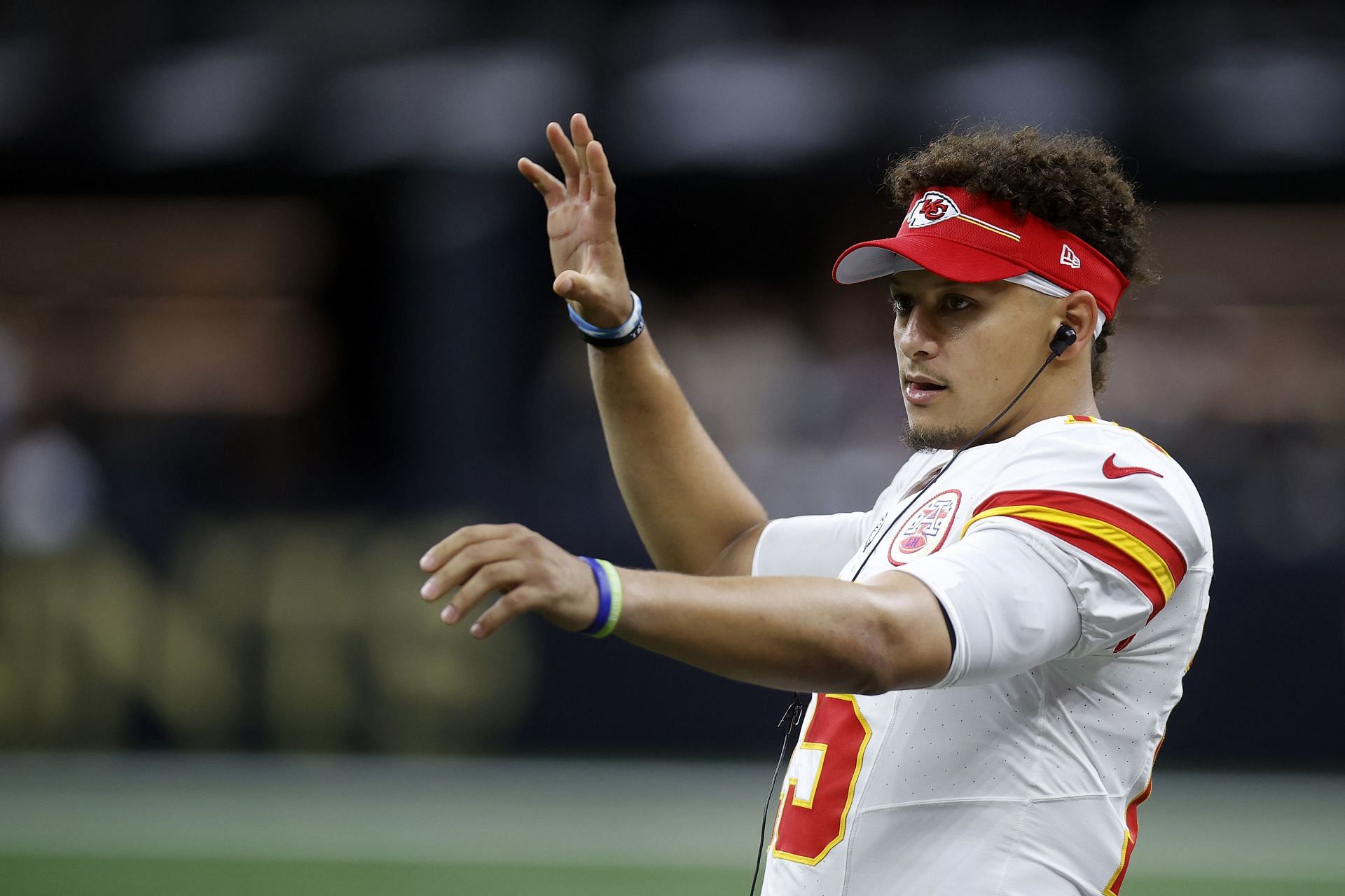 Patrick Mahomes during Kansas City Chiefs v New Orleans Saints