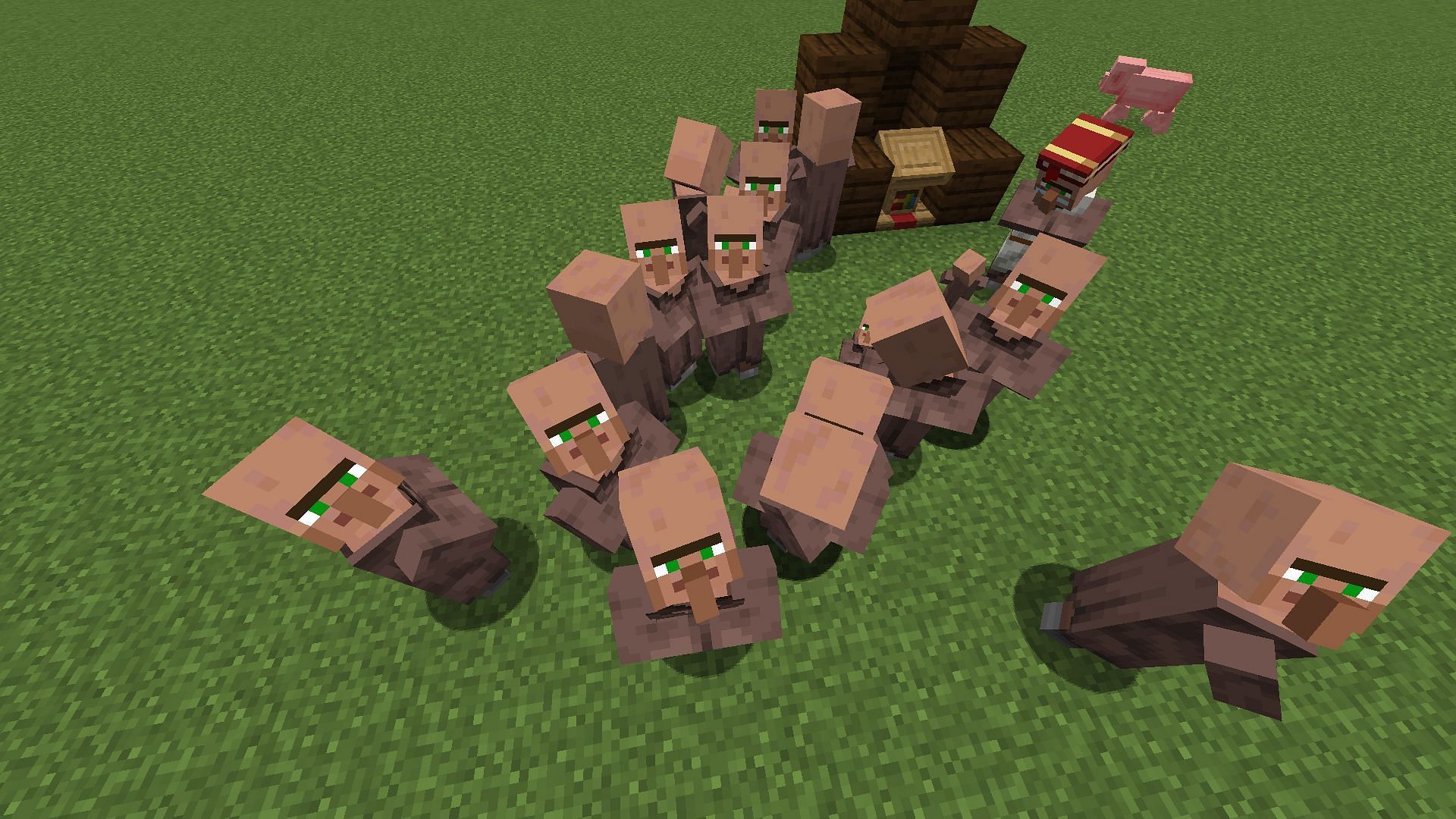 If there are too many employed villagers, new ones will stop taking up jobs in Minecraft (Image via Mojang)
