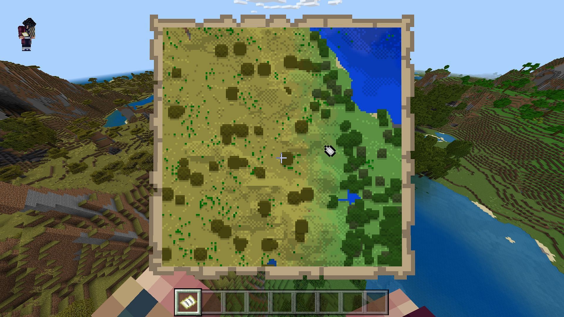 Maps can be a huge help for Minecraft players as they adventure through their worlds (Image via Mojang)