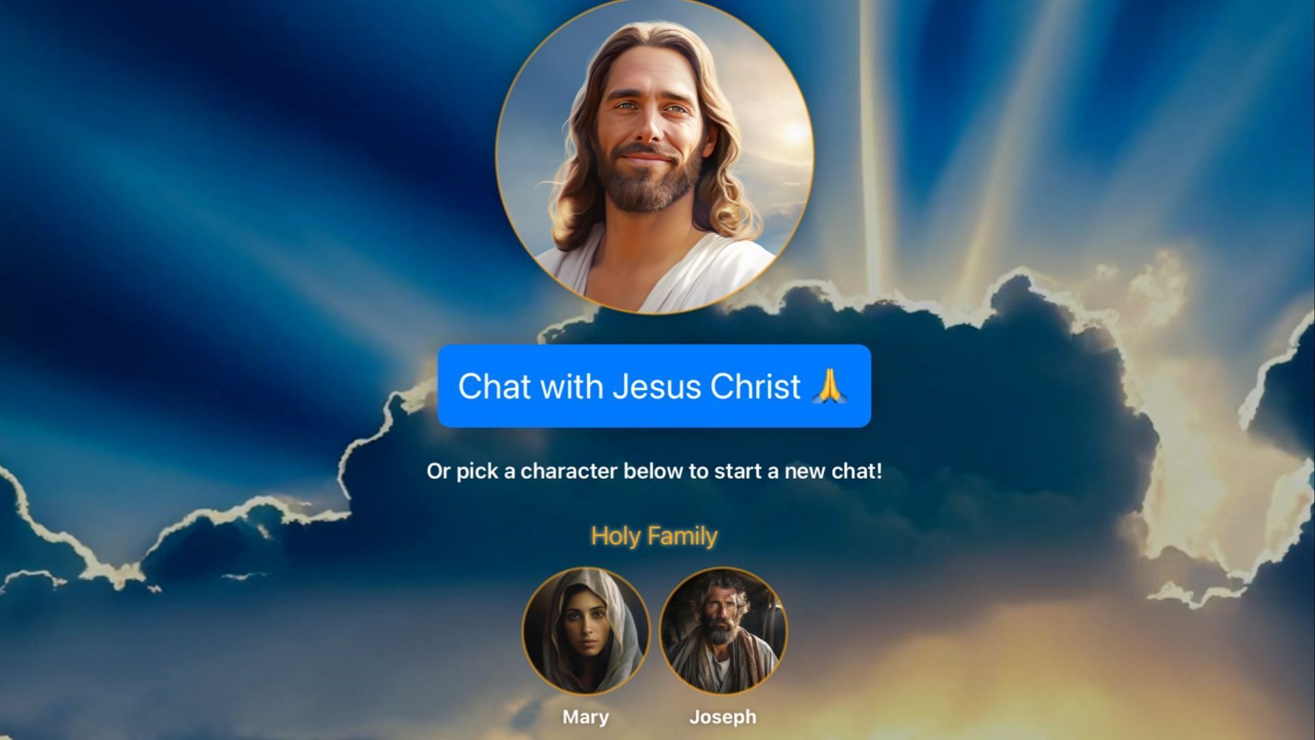 AI app Text With Jesus sparks hilarious reactions online. (Image via textwith.me/jesus/)