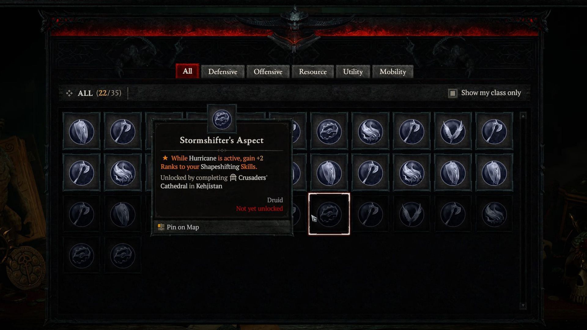 The Shapeshifter&#039;s Aspect in Diablo 4 (Image via Blizzard Entertainment)