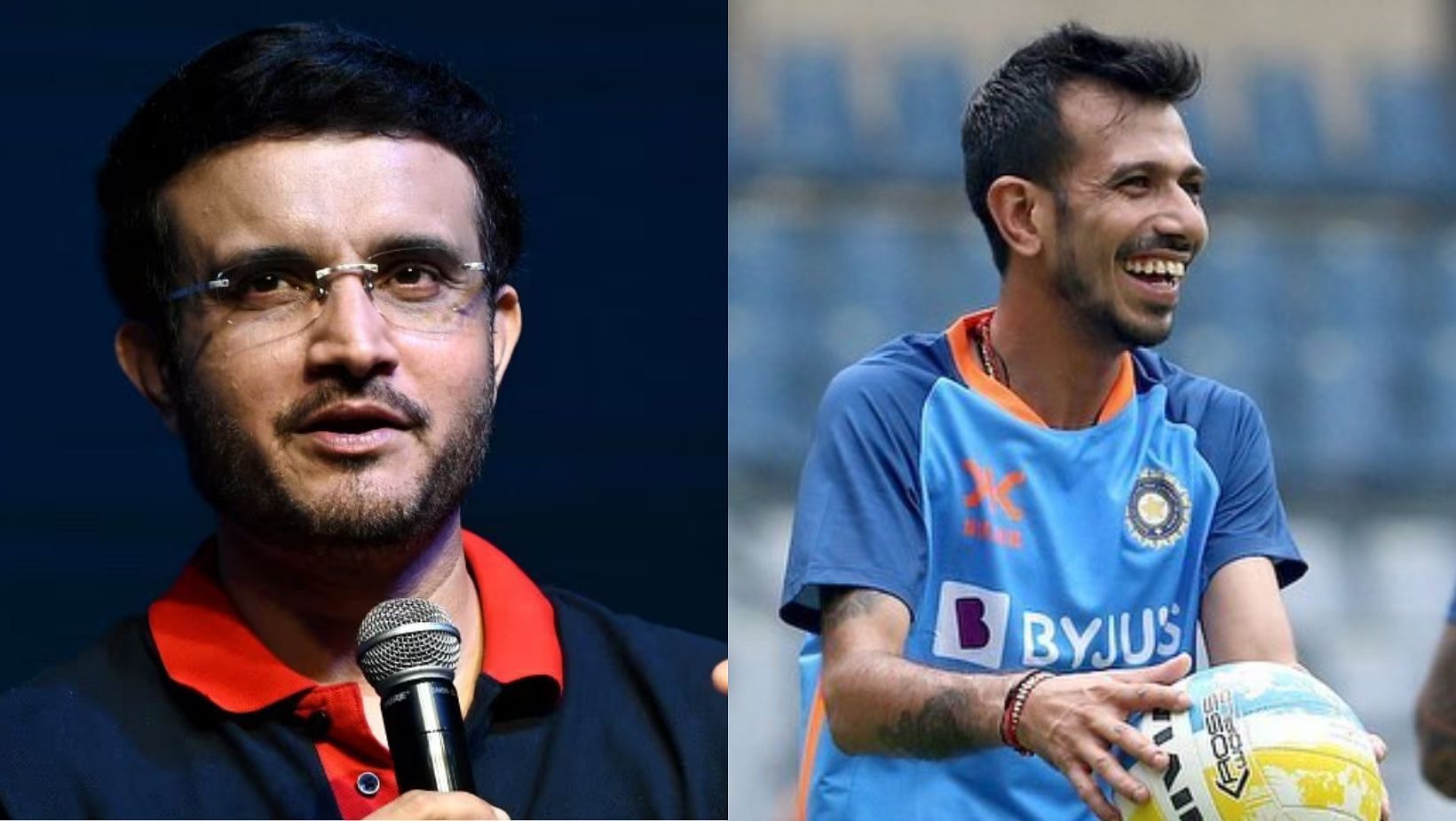 Sourav Ganguly (L) and Yuzvendra Chahal.