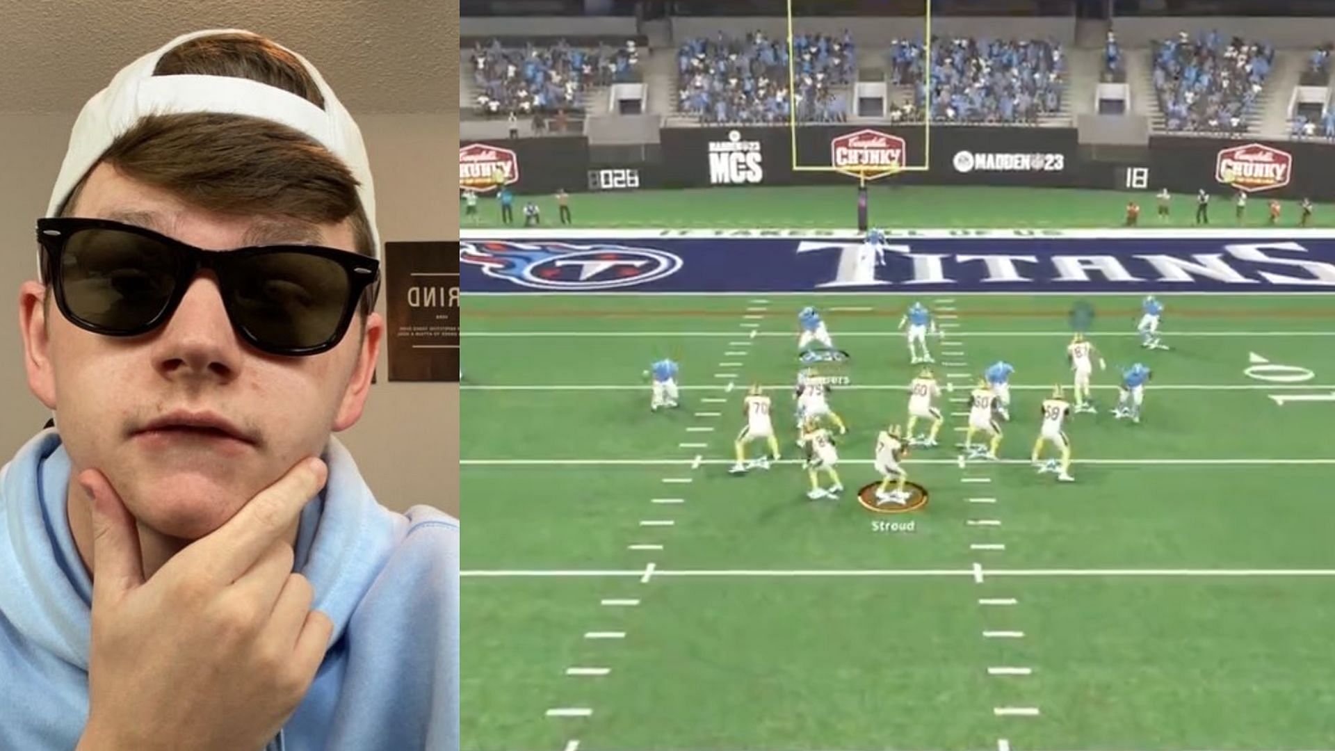 Madden YouTuber Zirksee (L) on the Madden 24