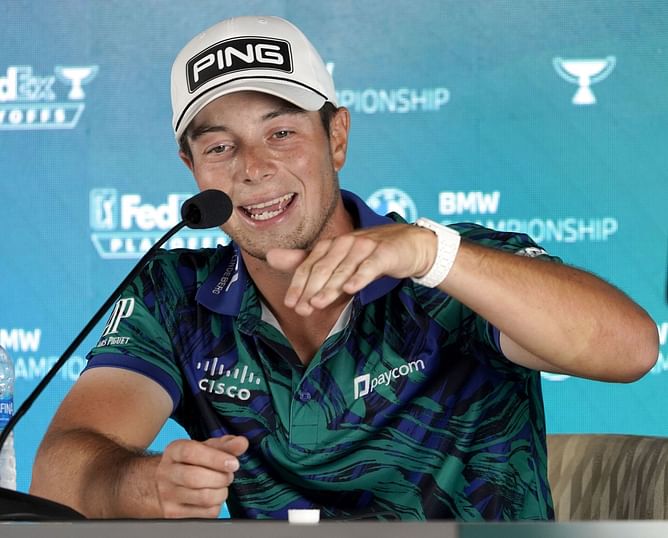 “I’m just gonna have to hit an 8-iron” – Viktor Hovland opens up on navigating a tricky line on No. 14 with ease at BMW Championship