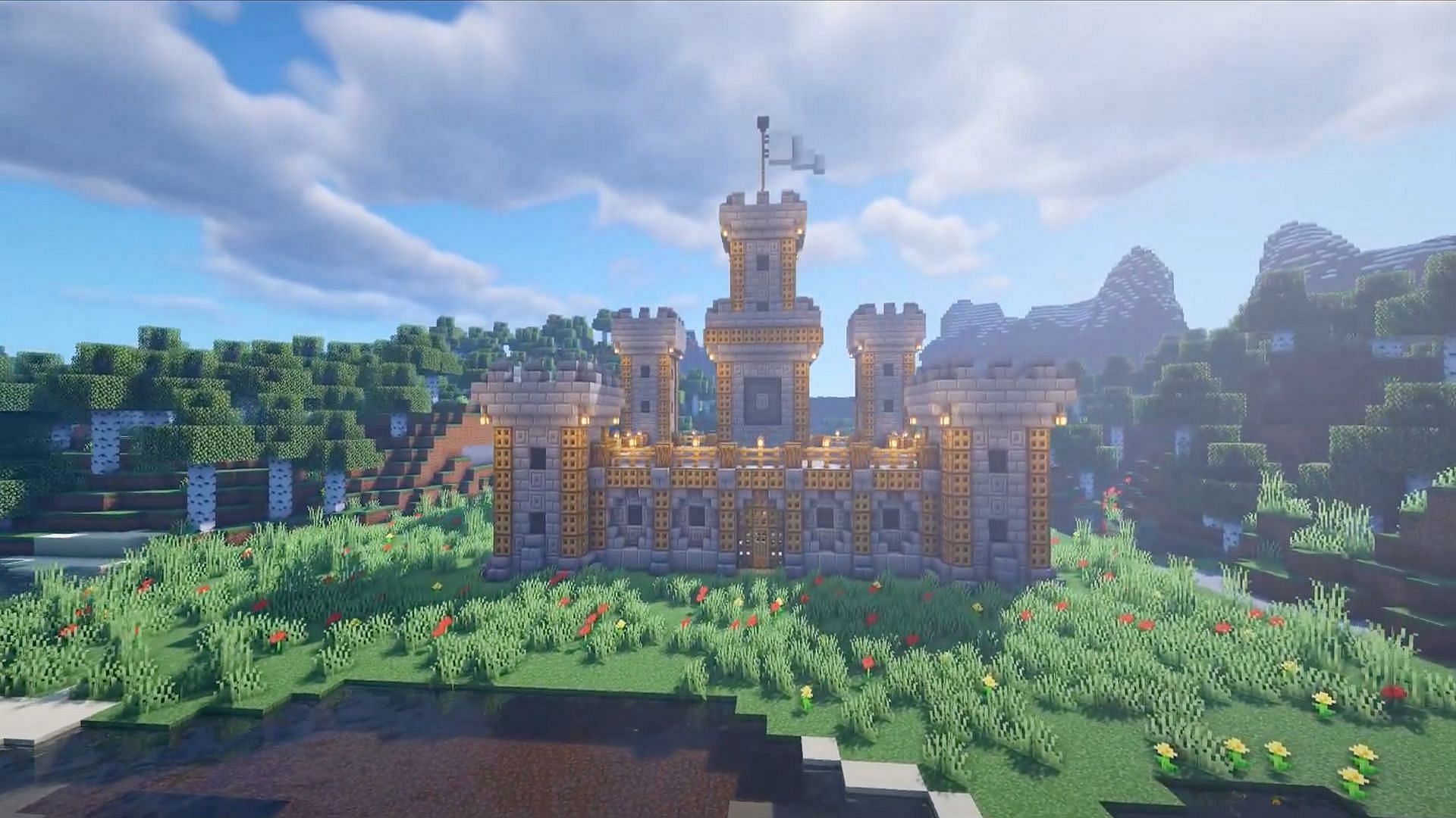 I built this castle on my minecraft survival world, do you guys have any  ideas how can I improve? :) : r/Minecraft