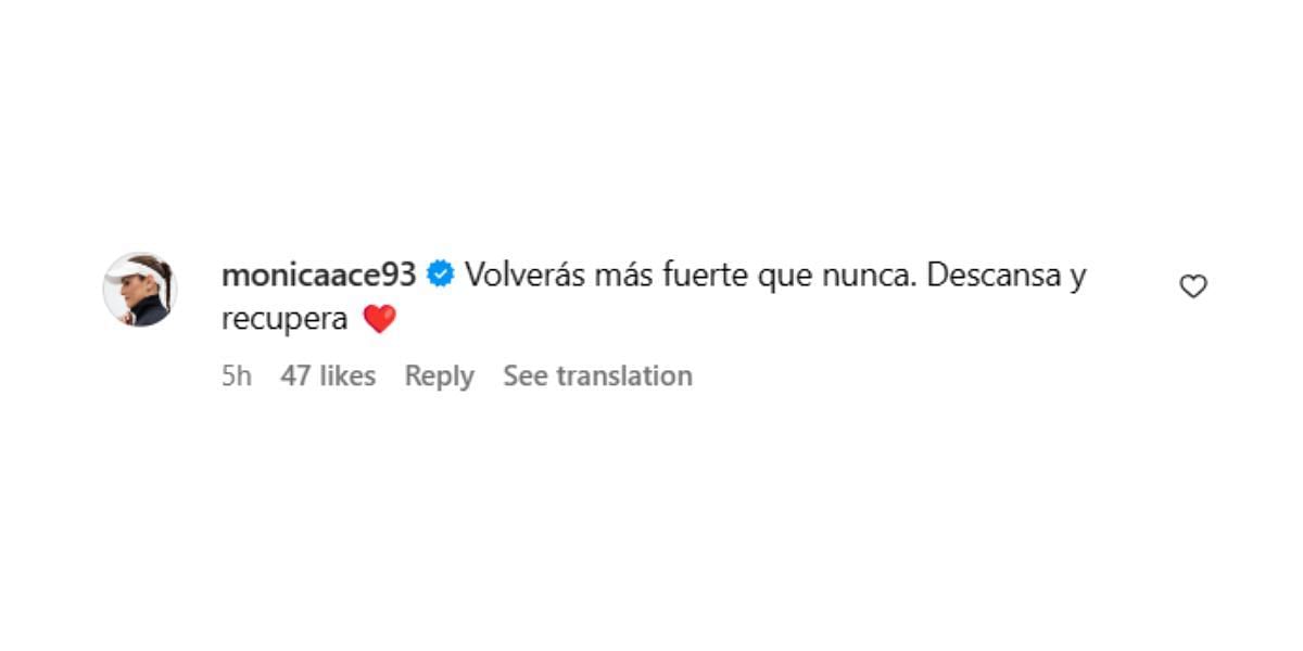 Monica Puig commented.