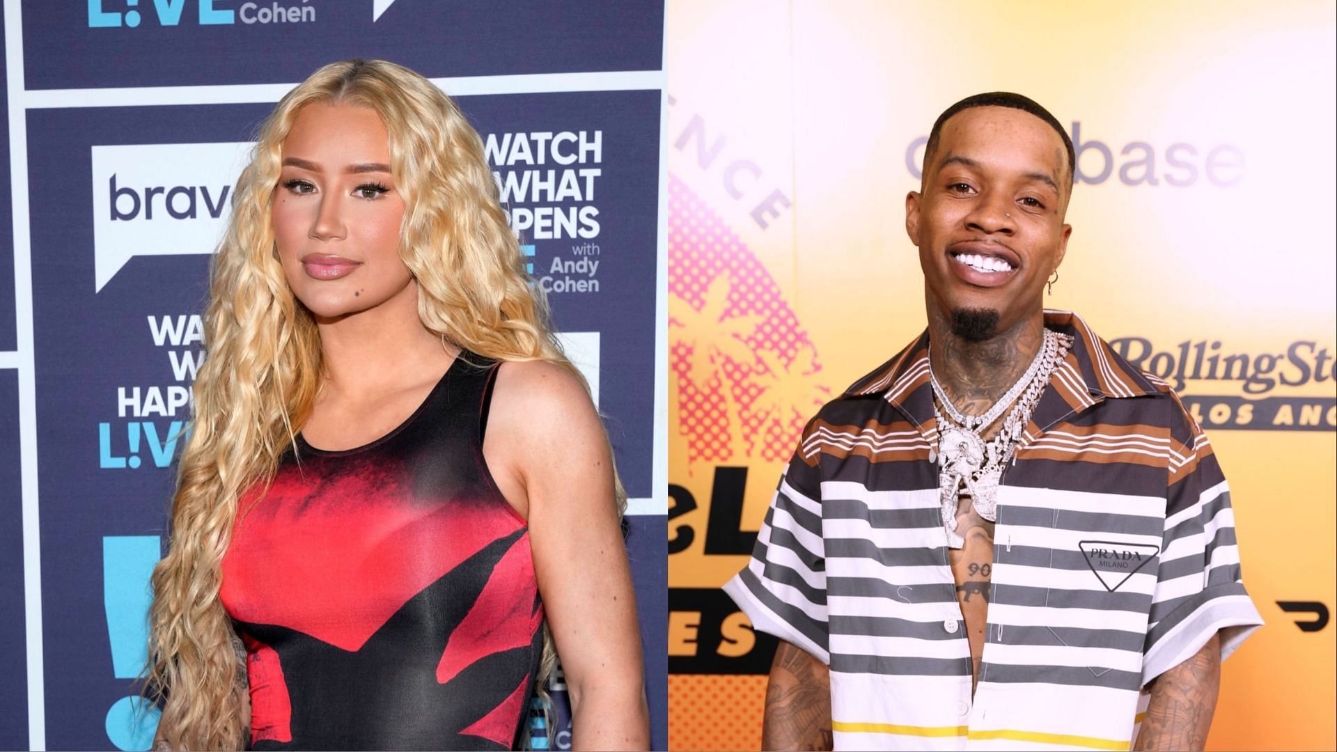 Iggy Azalea is being criticised for the later she wrote in defence of Tory Lanez. (Images via Getty Images)