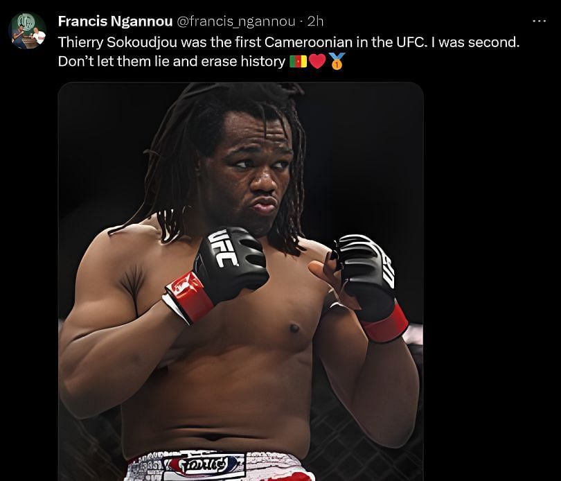 Ngannou&#039;s tweet