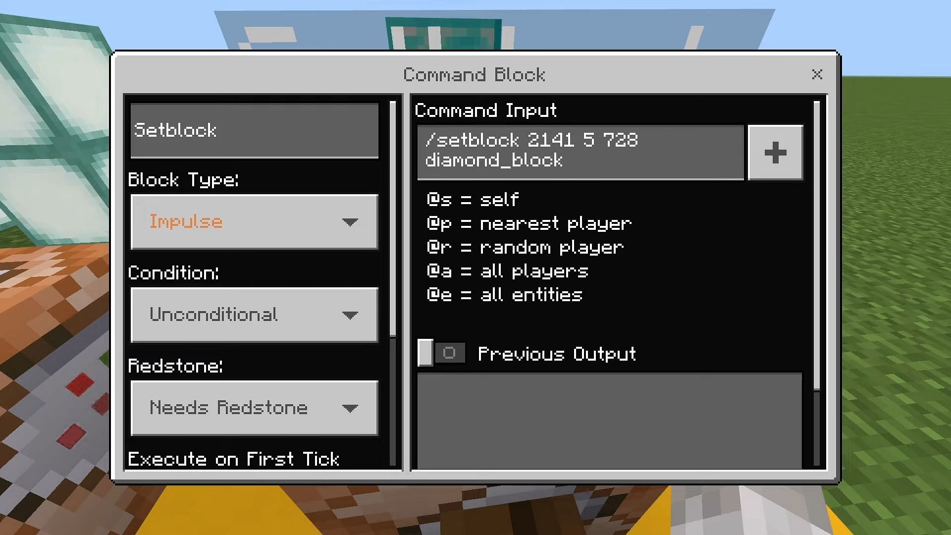 Turn players&#039; blocks into completely different blocks with the /setblock command (Image via VIPmanYT/YouTube)