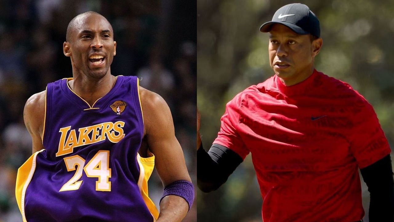 Kobe Bryant of the LA Lakers and Tiger Woods
