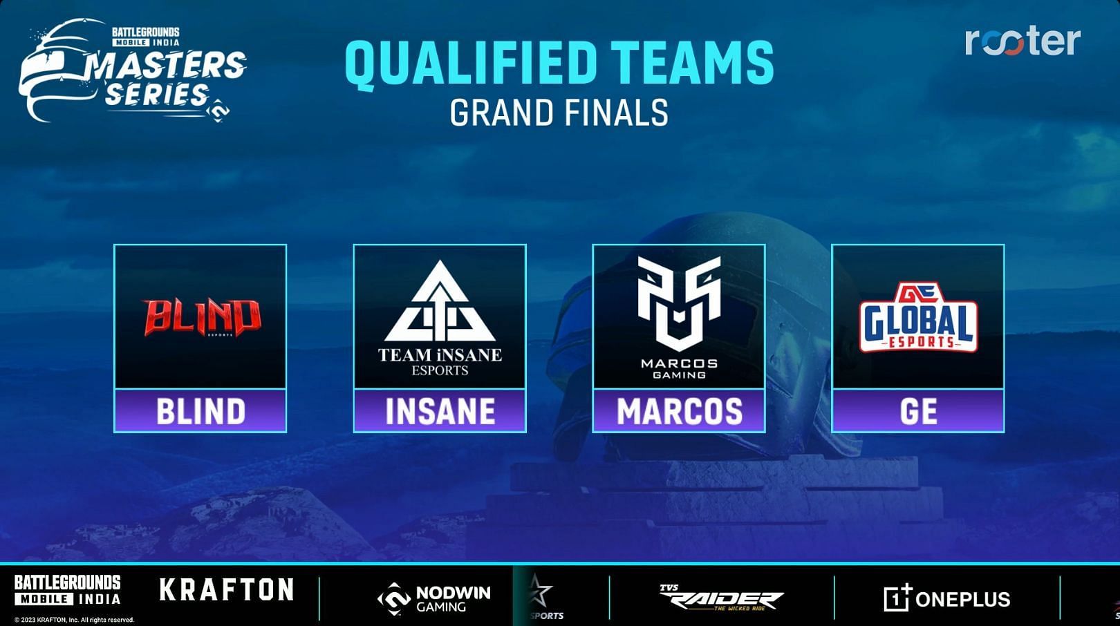 Four teams advanced to the Grand Finals (Image via Rooter)