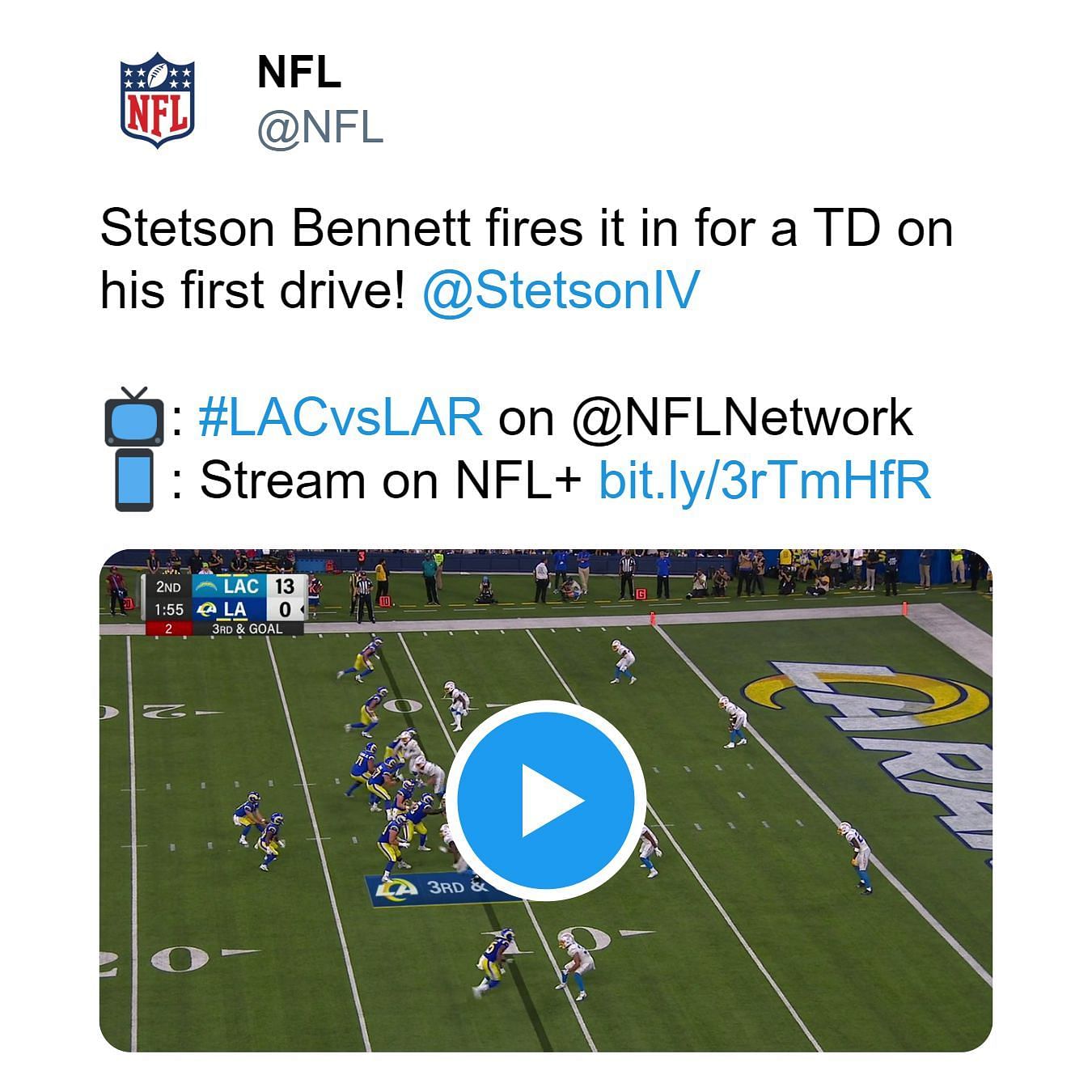 Rams' Stetson Bennett earns praise after preseason debut vs Chargers