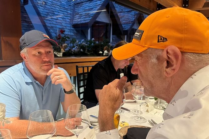 "Hopefully you only swapped hats" - Adrian Newey and McLaren CEO Zak Brown switching team caps draws interesting reactions from fans