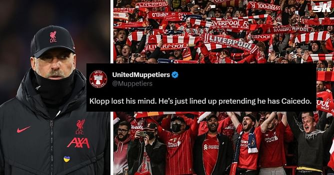 "Lined up pretending he has Caicedo", "3 points incoming" - Fans react as Liverpool name majorly attacking XI to face Chelsea in PL fixture