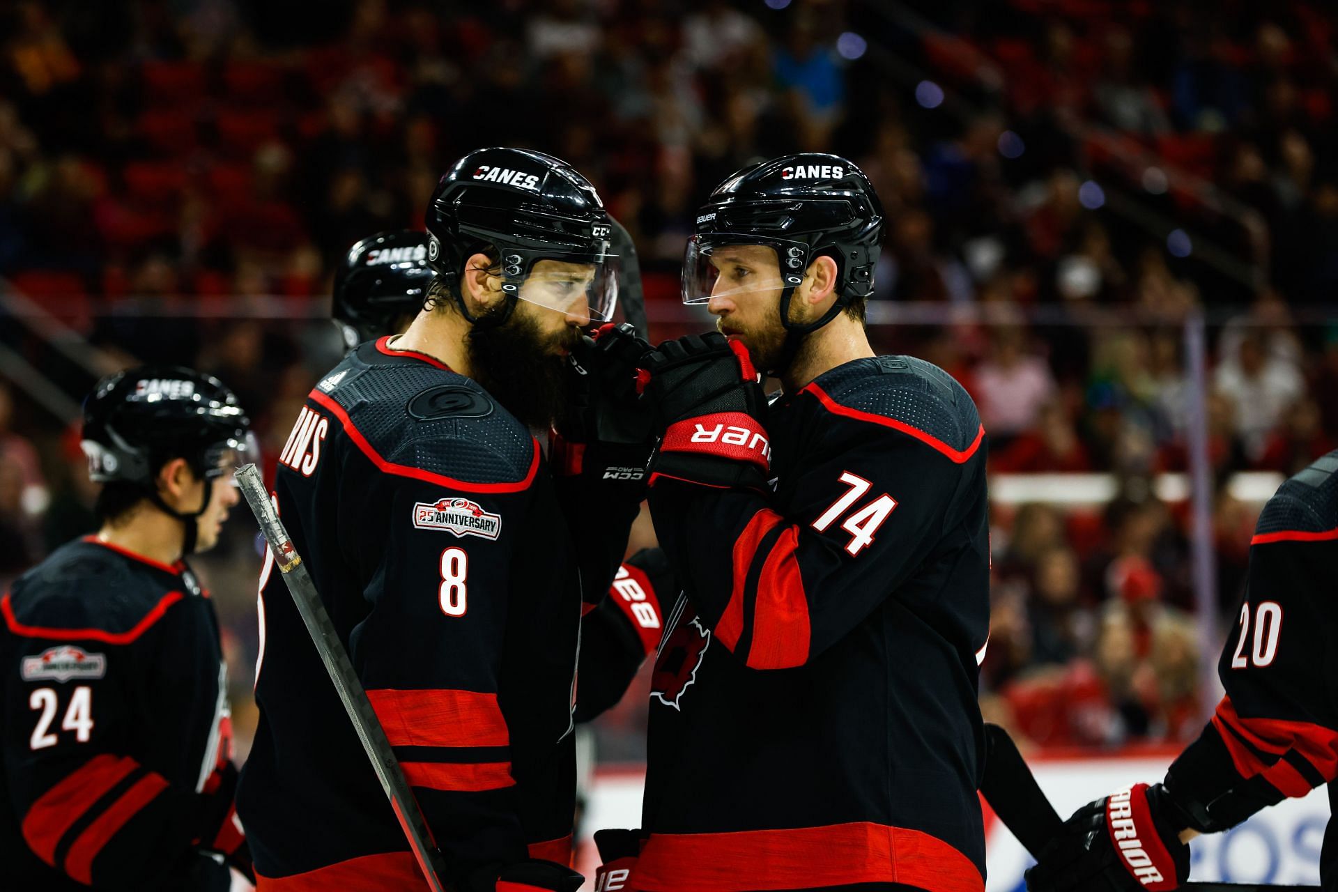 Jaccob Slavin and Brent Burns formed a formidable pair