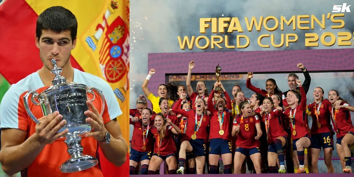 Carlos Alcaraz was over the moon at Spain winning the 2023 FIFA Women