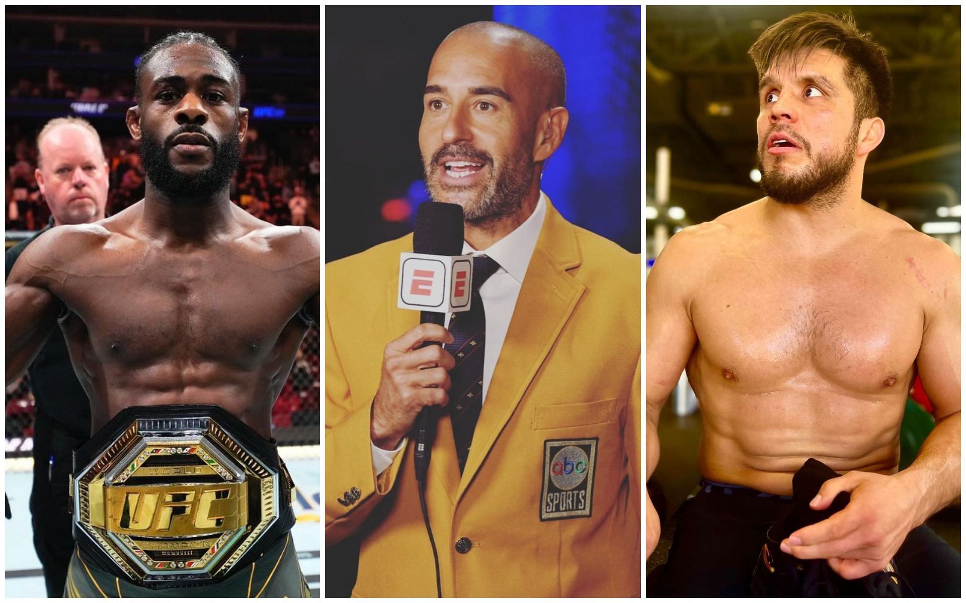 Aljamain Sterling, Jon Anik and Henry Cejudo