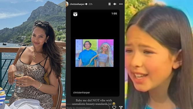 Christen Harper calls out 'unrealistic beauty standards' in throwback clip
