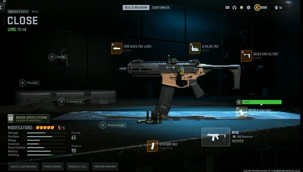 M13C loadout in Warzone 2 (Image via YouTube/ShawnP)