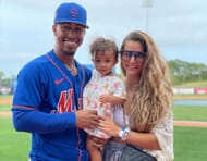 Francisco Lindor with Wife Katia Reguero Lindor and Daughter