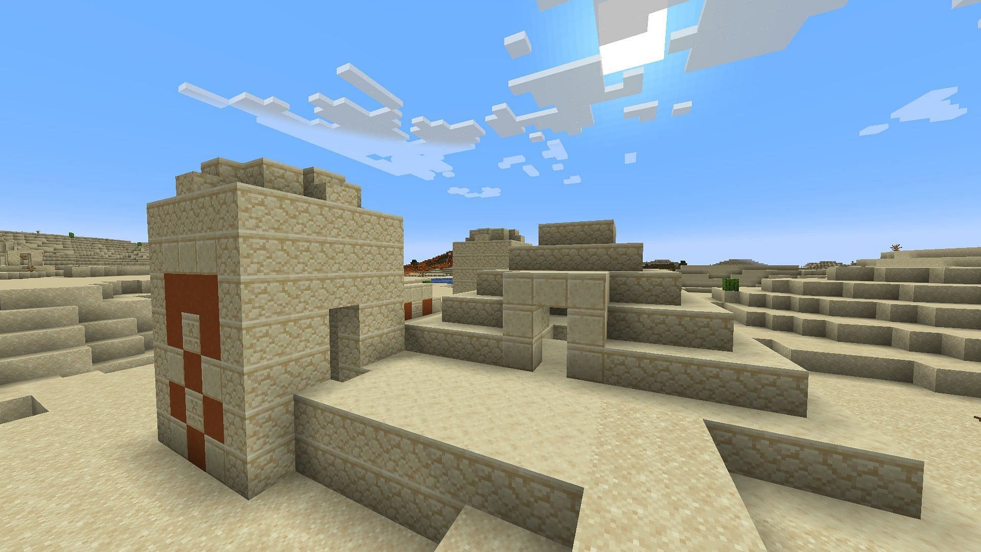 Desert Temple with hidden loot (Image via Minecraft)
