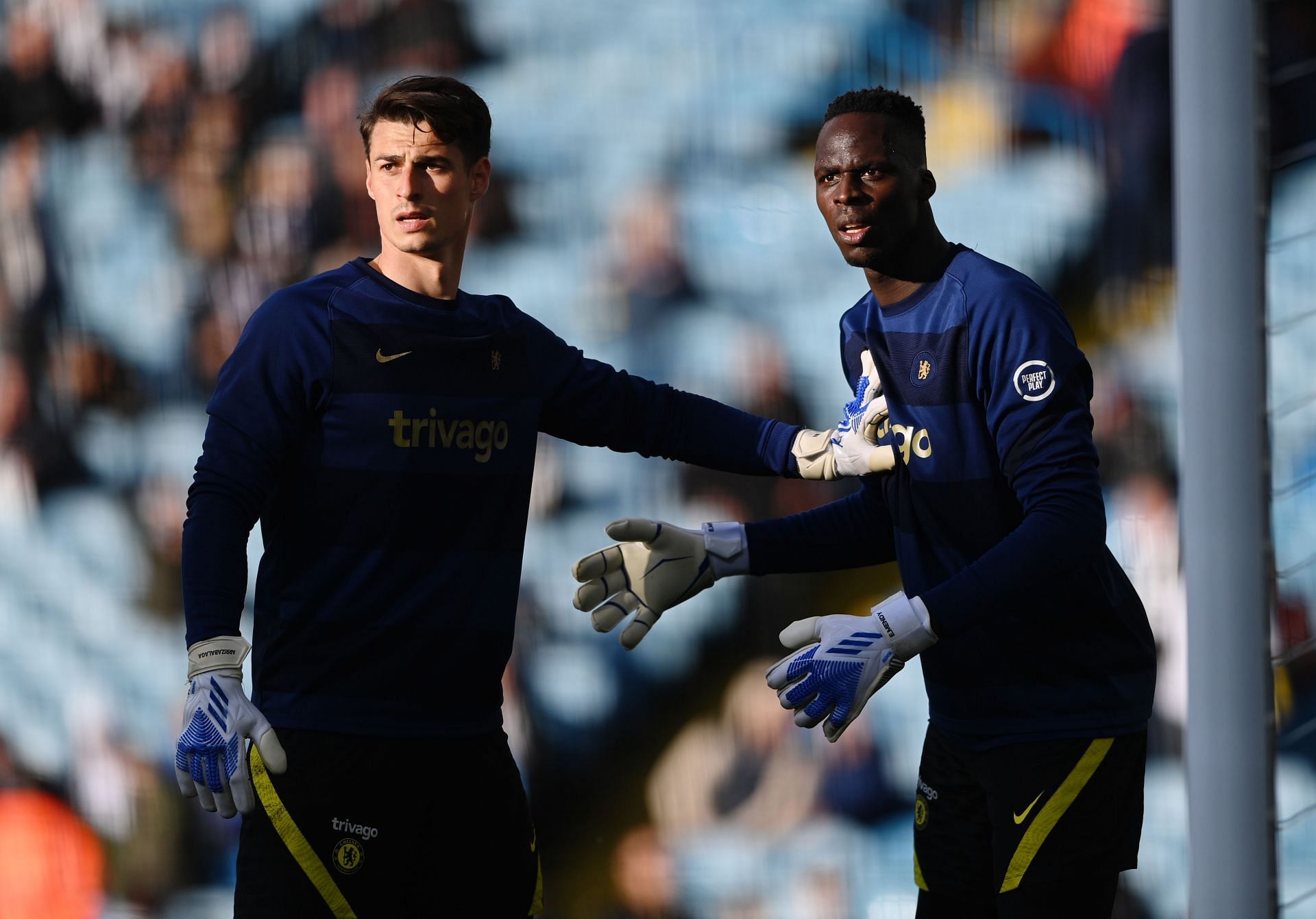 Kepa (left) and Mendy both struggled during their time at Chelsea.