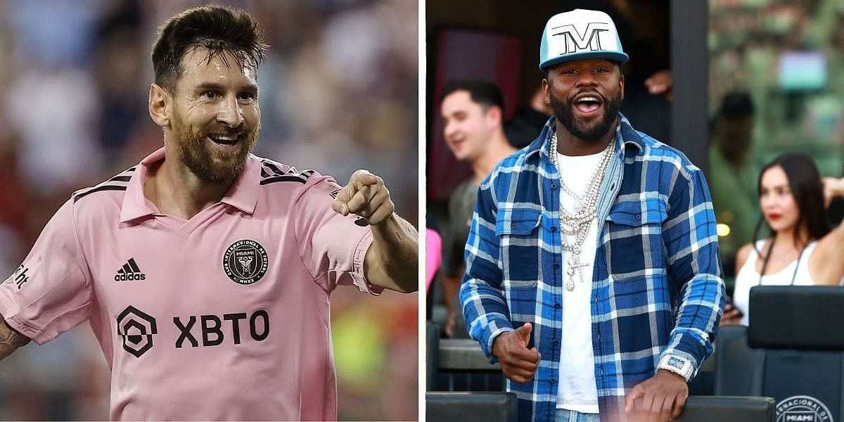 Floyd Mayweather was in attendance to watch Lionel Messi.