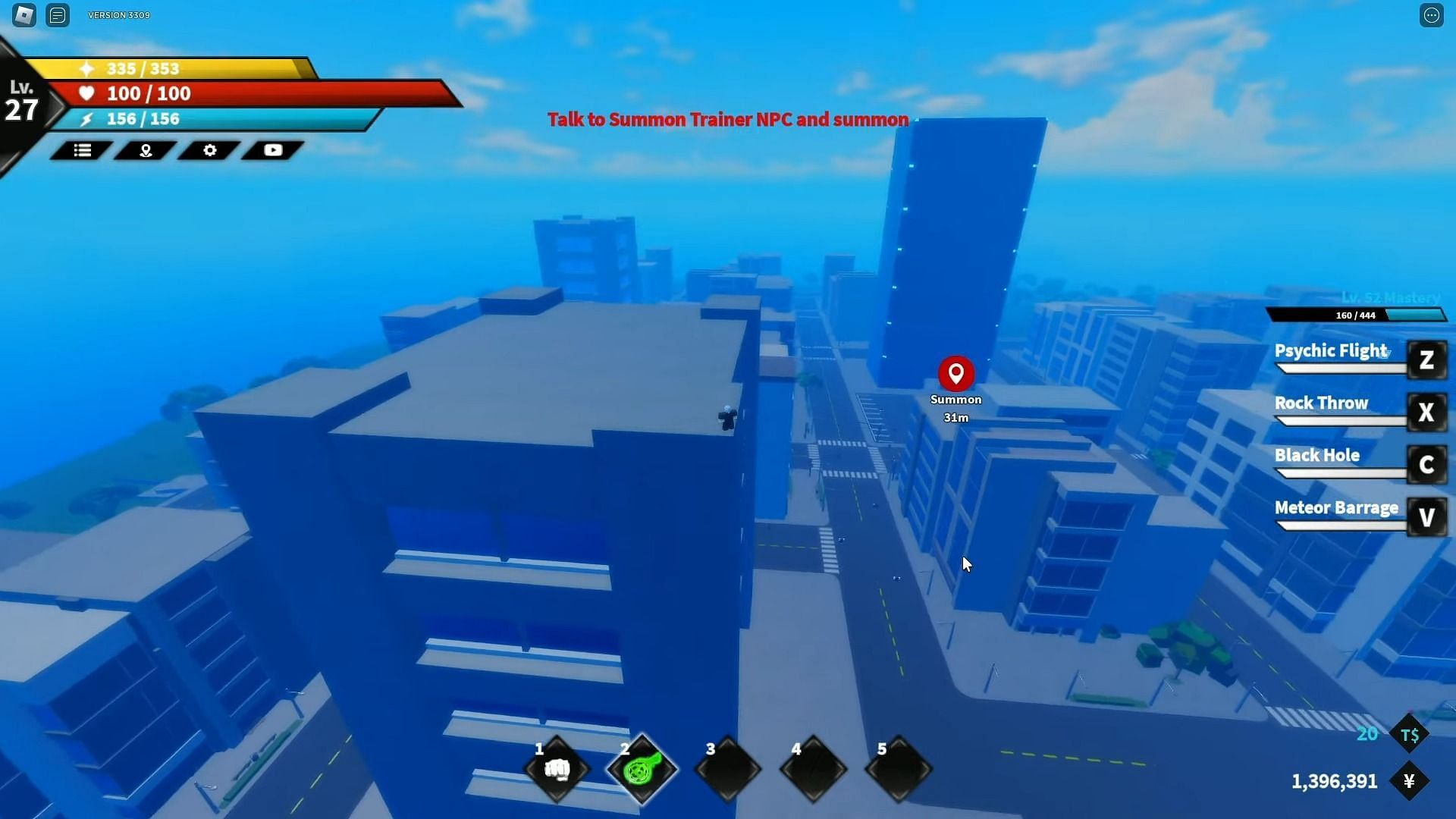 The world as seen from the top of a building in One Punch Hero (Image via YouTube/Goul)