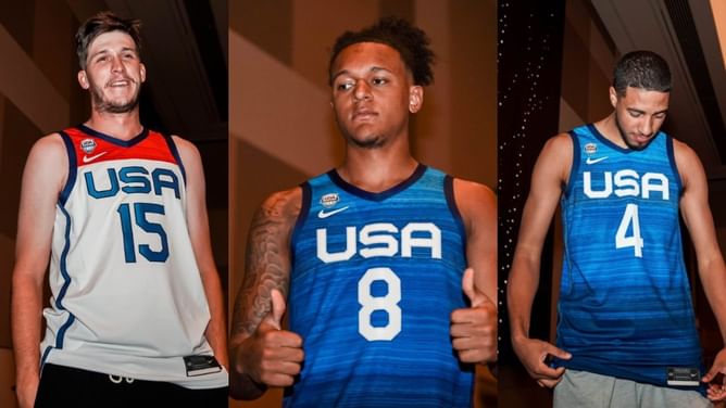 In Photos: Austin Reaves, Paolo Banchero and Tyrese Haliburton don the all-new Team USA Jersey as preparation for FIBA World Cup 2023 kicks off