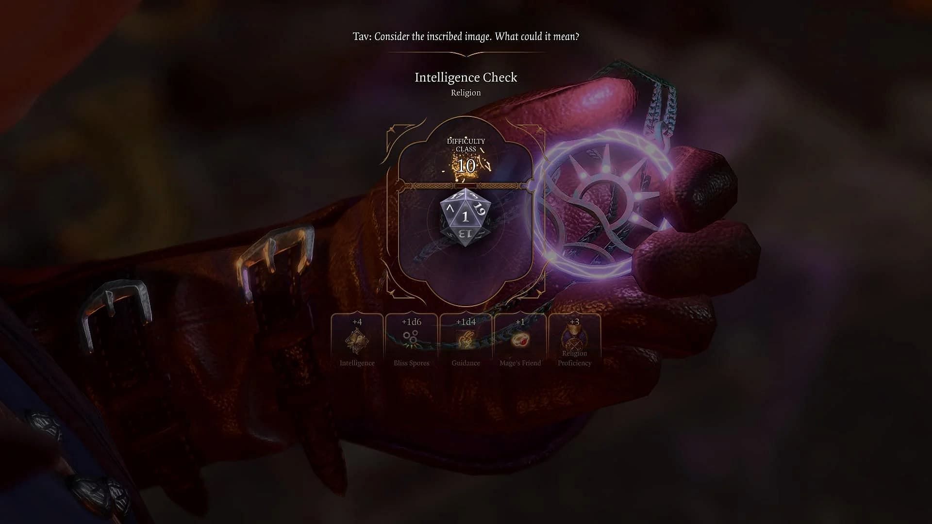 Skill checks rely on dice rolls (Image via Larian Studios)