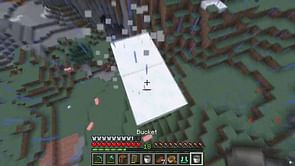 Minecraft player showcases bridge building technique using powder snow
