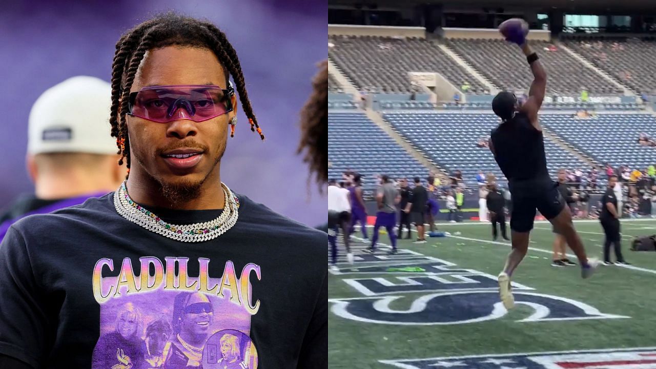 Fans troll Justin Jefferson after Vikings WR goes viral for making  sensational catch pre-game vs Seahawks - “Disappeared in the playoffs”