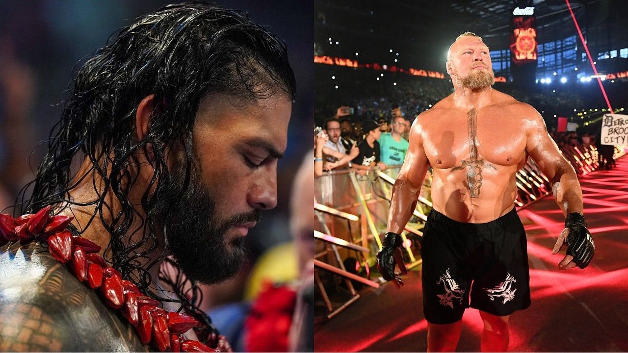 WWE सुपरस्टार्स रोमन रेंस और ब्रॉक लैसनर 